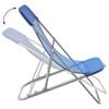vidaXL Beach Chair Blue Textilene and Powder-coated Steel Medium