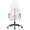 vidaXL Gaming Chair White and Pink PVC, Cotton, Polyester, Metal, Plywood