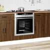 vidaXL Oven Cabinet Brown Oak Engineered Wood Compact Adjustable Feet