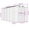 vidaXL Garden Shed Green Galvanized Steel Garden Shed Rectangular