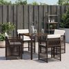 vidaXL Garden Chair Set of 4 Brown