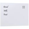 vidaXL Wall-mounted Magnetic Board White 31.5"x23.6" Tempered Glass
