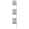 vidaXL Wall Corner Shelf Concrete grey Engineered wood Medium
