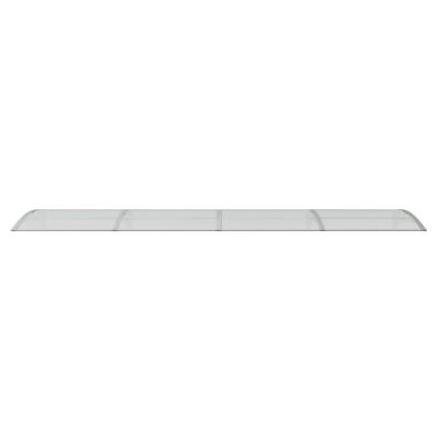 vidaXL Door Canopy Gray and Transparent 157.5"x29.5" Polycarbonate