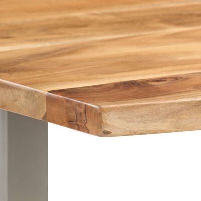 vidaXL Dining Table 46.5"x22.8"x29.9" Solid Acacia Wood