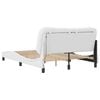 vidaXL Bed Frame White Faux leather, Metal, Solid pine wood, Plywood