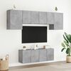 vidaXL TV Wall Unit Concrete grey Engineered wood Large