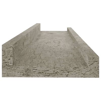 vidaXL Wall Shelves 4 pcs Concrete Gray 15.7"x3.5"x1.2"