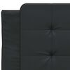 vidaXL Bed Frame Black Faux leather, solid pine wood, plywood Single