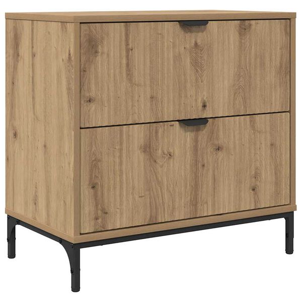 vidaXL Bedside Table artisan oak 63.5 x 36 x 61 cm Engineered wood