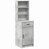 vidaXL Highboard with Drawer Concrete Grey 15.75 x 15.94 x 53.15 in
