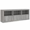 vidaXL Sideboard Gray Sonoma Engineered Wood, Glass Large Sideboard