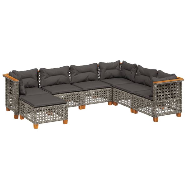 vidaXL Garden Sofa Set Grey