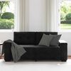 vidaXL Loveseat Sofa Black Velvet 55.1 in seat width Loveseat Sofa