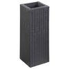 vidaXL Garden Raised Beds 3 pcs Poly Rattan Black