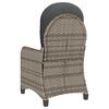 vidaXL Recliner Chair Gray 56 x 66 x 95cm poly rattan