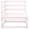 vidaXL Corner Sofa White Solid pinewood, fabric (100% polyester) Standard