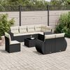 vidaXL Garden Sofa Set Black Poly Rattan Large Modular Garden Sofa Set