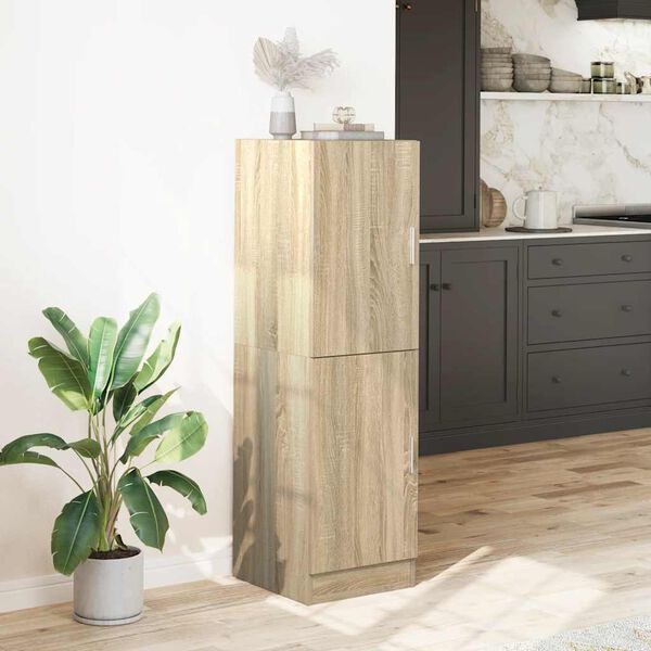 vidaXL Kitchen Cabinet Sonoma oak Engineered wood 51.8H x 15.0W x 16.3D in