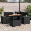 vidaXL Garden Sofa Set Black