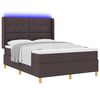 vidaXL Box Spring Bed with Mattress Brown 55.1" x 74.8" fabric