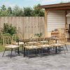 vidaXL Garden Dining Set 9 pcs Brown poly rattan