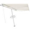 vidaXL Retractable Awning Cream Aluminum 137.8 x 98.4 in Retractable