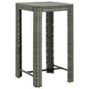 vidaXL Garden Bar Set Grey PE rattan, powder-coated steel, polyester