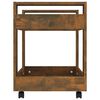 vidaXL Desk Trolley Smoked Oak 23.6x17.7x23.6" Engineered Wood