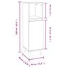 vidaXL Bathroom Cabinet High gloss white