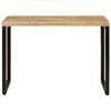 vidaXL Dining Table Mango wood finish, Black frame Solid mango wood, steel