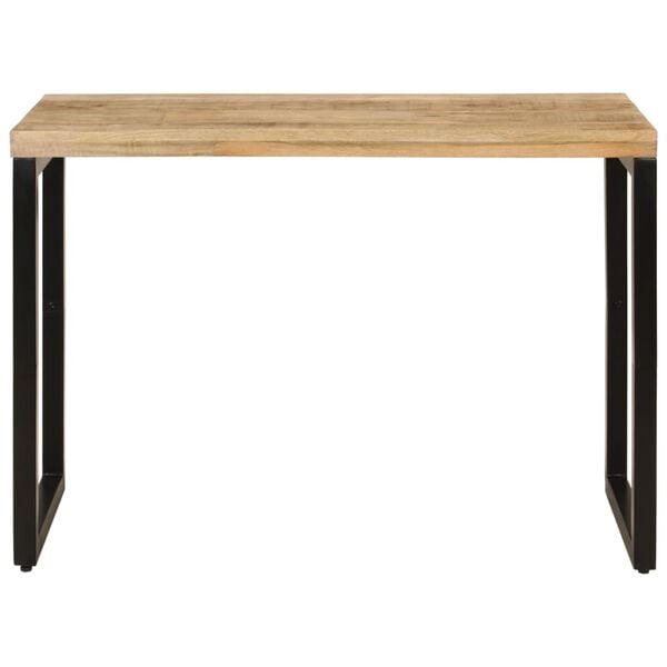 vidaXL Dining Table Mango wood finish, Black frame Solid mango wood, steel