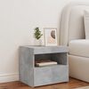 vidaXL Bedside Cabinet Concrete grey Engineered wood Medium