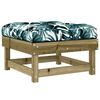 vidaXL Garden Footstool Brown, Green
