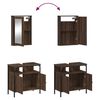 vidaXL Bathroom Furniture Set Brown Oak Engineered Wood Medium