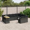 vidaXL Garden Sofa Set Black