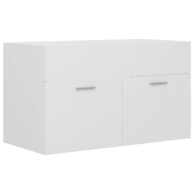 vidaXL Sink Cabinet White 31.5"x15.2"x18.1" Engineered Wood