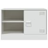 vidaXL TV Cabinet White Cold-rolled steel 26.4x15.4x17.3 in TV Cabinet