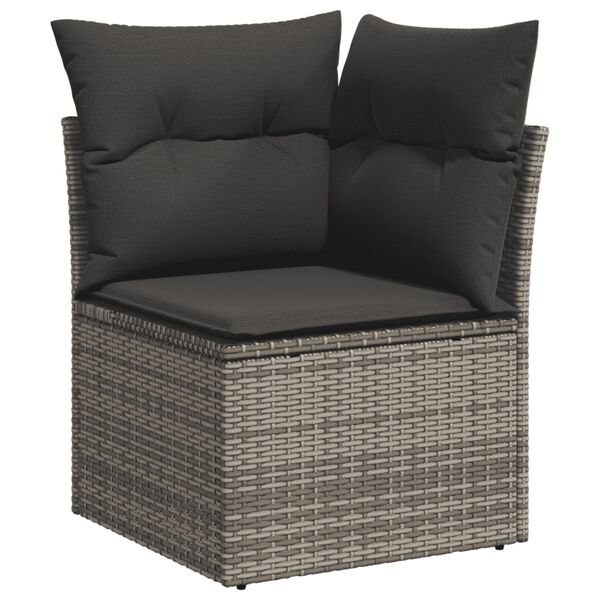 vidaXL Garden Sofa Set Grey, Dark grey