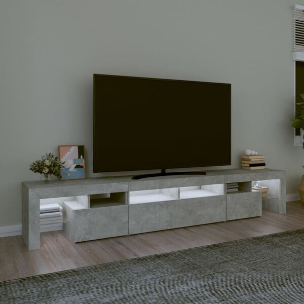 vidaXL TV Cabinet Concrete Grey Engineered Wood Large TV Cabinet