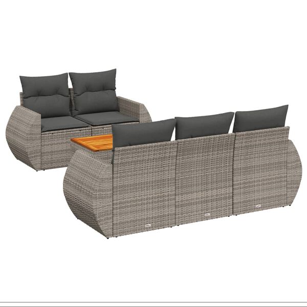 vidaXL Garden Sofa Set Grey, Dark Grey