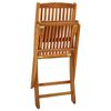 vidaXL Outdoor Chair Set of 4 Natural Solid Acacia wood Standard