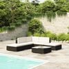 vidaXL Patio Furniture Black Poly Rattan Large Removable Covers