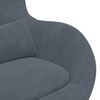 vidaXL Egg Chair Dark Grey 24.80 x 28.74 x 35.43 in Velvet
