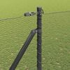 vidaXL Fence Post Grey 164.04 x 5.25 ft (0.51 in mesh) Steel and PVC