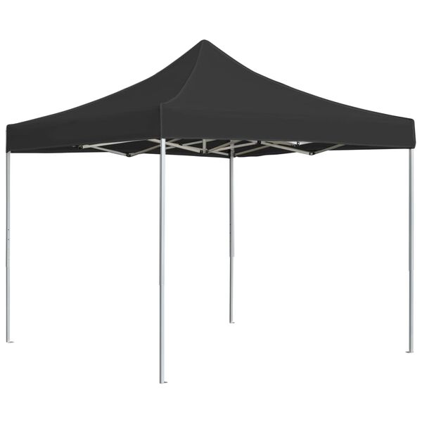 vidaXL Party Tent Anthracite Aluminum alloy 9.8 ft x 9.8 ft Collapsible
