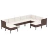 vidaXL Garden Lounge Set Brown and Cream White