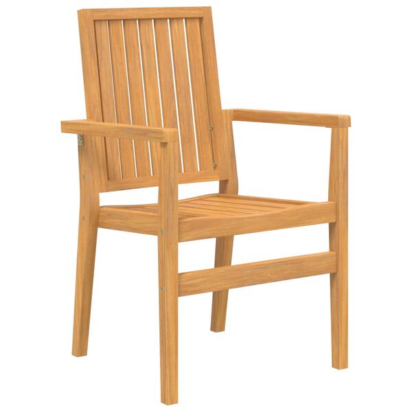 vidaXL Stackable Patio Chairs 6 pcs 22.2x22.6x35.8" Solid Wood Teak