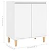 vidaXL Sideboard White Engineered wood, MDF, Solid eucalyptus wood