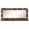 vidaXL Vanity Mirror with Mirror Smoked Oak 39.37 x 17.72 x 7.09 in